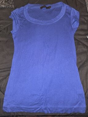 The Limited Royal Blue Scoop Neck Short Sleeve Tee